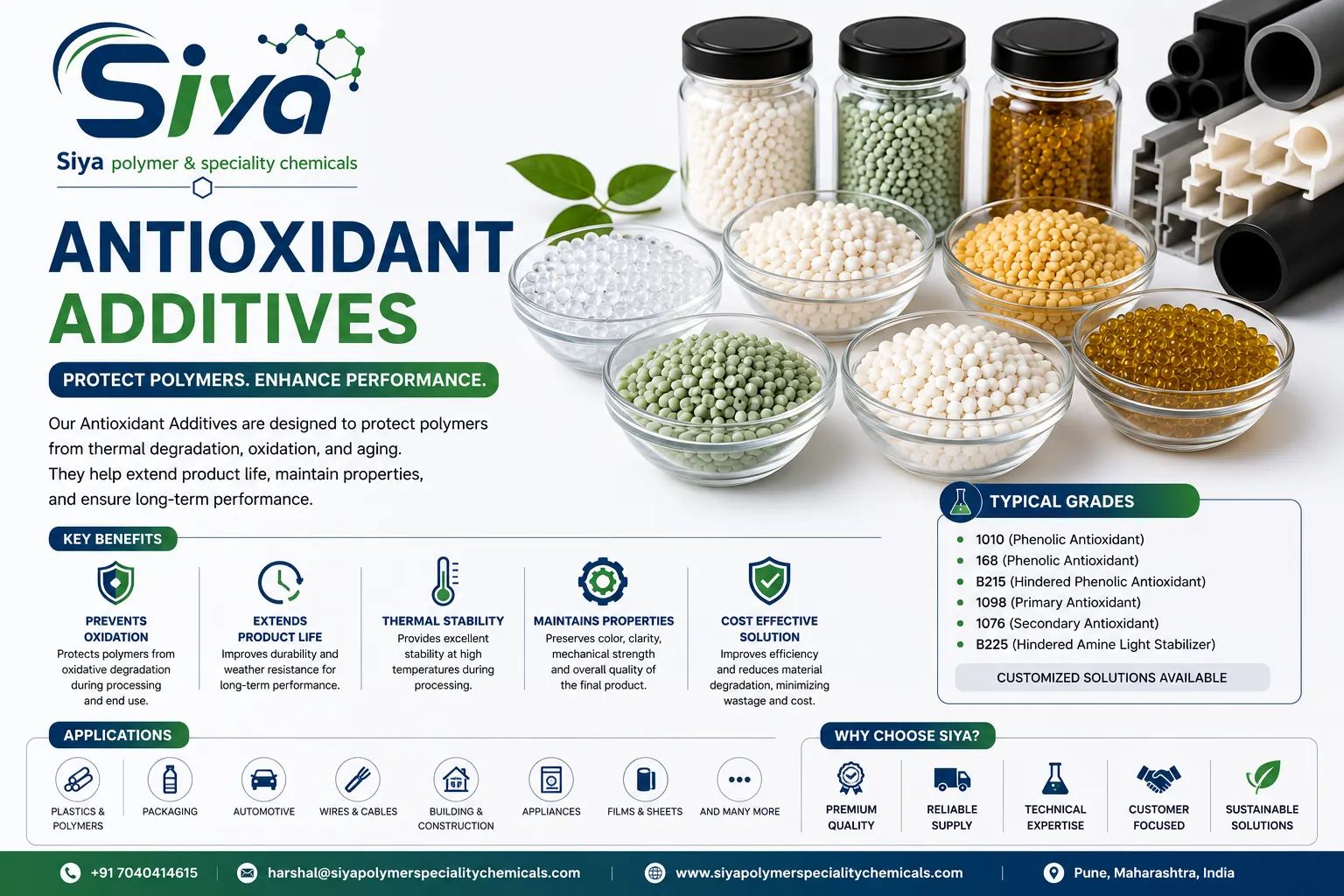 Antioxidant Polymer Additive Supplier Pune Maharashtra